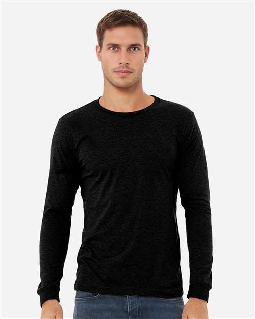 BELLA + CANVAS - Heather CVC Long Sleeve Tee - 3501CVC