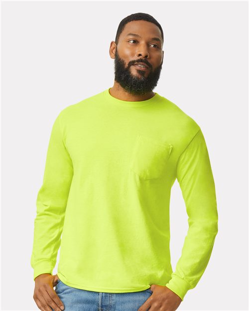 Gildan - Unisex Ultra Cotton® Long Sleeve Pocket T-Shirt - 2410