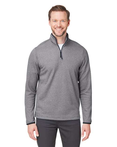 CORE365 - Men's Venture Heathered Stripe Quarter-Zip Pullover - CE73