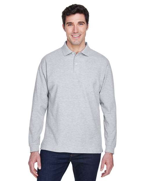Devon & Jones - Men's Pima Piqué Long Sleeve Polo - D110