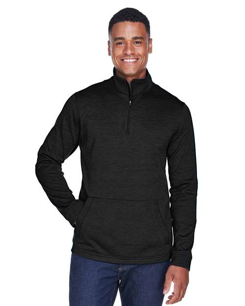 Devon & Jones - Men's Newbury Mélange Fleece Quarter-Zip Pullover - DG798
