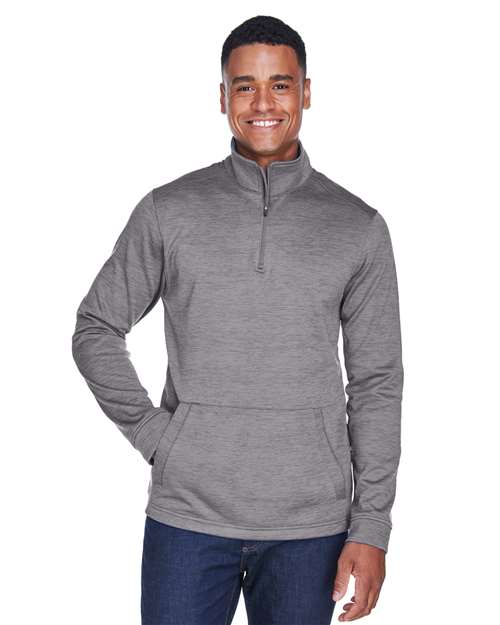 Devon & Jones - Men's Newbury Mélange Fleece Quarter-Zip Pullover - DG798