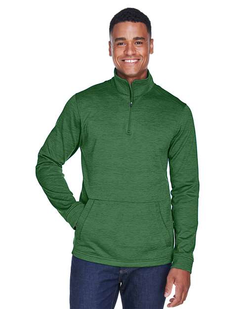 Devon & Jones - Men's Newbury Mélange Fleece Quarter-Zip Pullover - DG798
