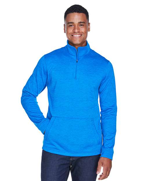 Devon & Jones - Men's Newbury Mélange Fleece Quarter-Zip Pullover - DG798