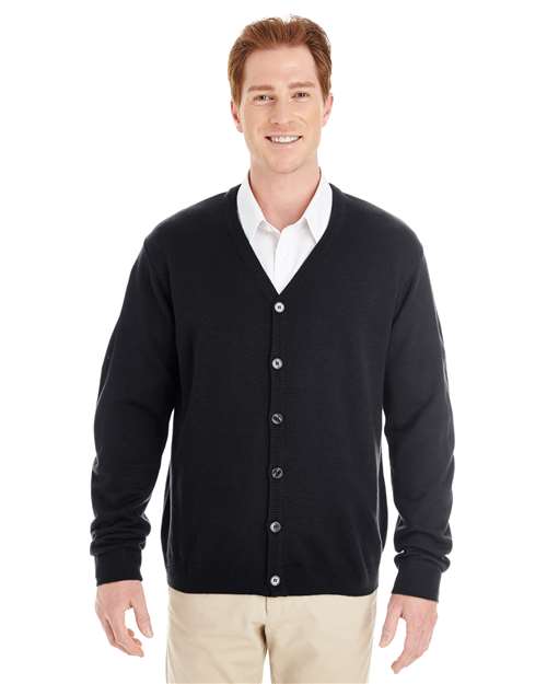 Harriton - Men's Pilbloc™ V-Neck Button Cardigan Sweater - M425