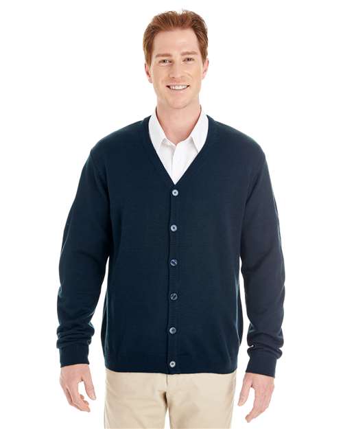 Harriton - Men's Pilbloc™ V-Neck Button Cardigan Sweater - M425