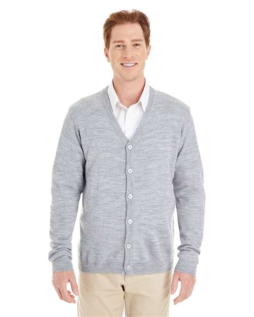 Harriton - Men's Pilbloc™ V-Neck Button Cardigan Sweater - M425