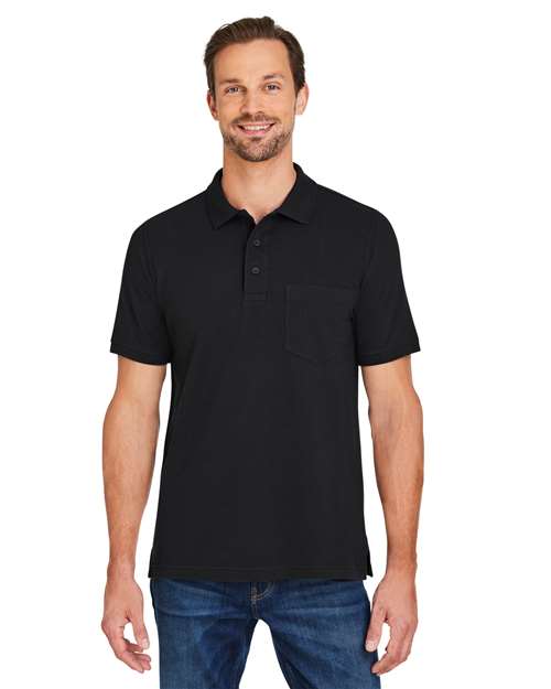 Harriton - Men's Valiant Cotton Snag Protect Pocket Polo - M205P