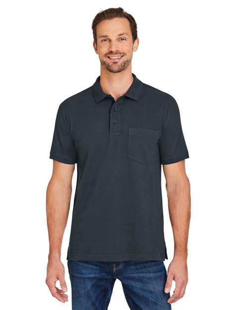 Harriton - Men's Valiant Cotton Snag Protect Pocket Polo - M205P