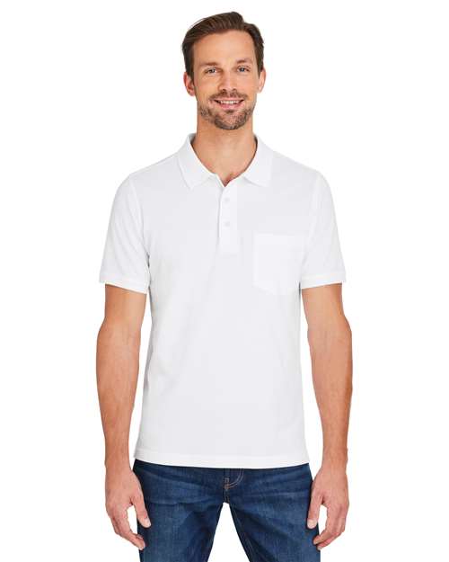 Harriton - Men's Valiant Cotton Snag Protect Pocket Polo - M205P