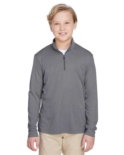Team 365 - Youth Zone Sonic Heather Performance Quarter-Zip Pullolver - TT31HY