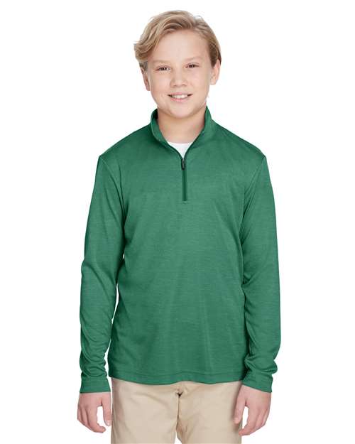 Team 365 - Youth Zone Sonic Heather Performance Quarter-Zip Pullolver - TT31HY