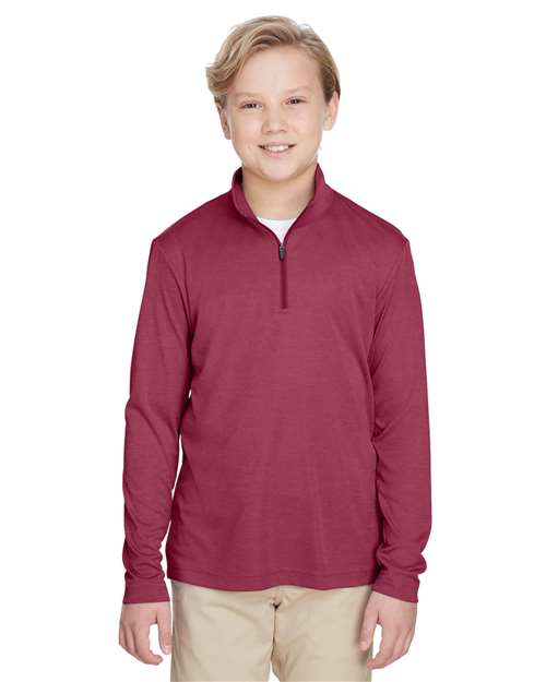 Team 365 - Youth Zone Sonic Heather Performance Quarter-Zip Pullolver - TT31HY