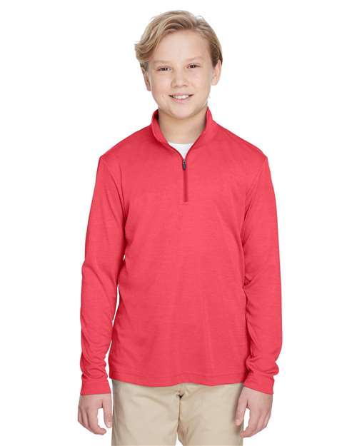 Team 365 - Youth Zone Sonic Heather Performance Quarter-Zip Pullolver - TT31HY