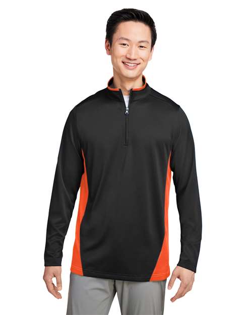 Harriton - Men's Flash Snag Protection Plus IL Colorblock Quarter-Zip Pullover - M786