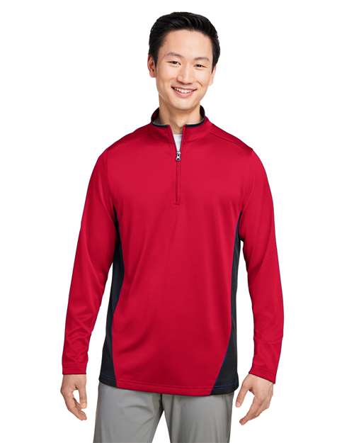 Harriton - Men's Flash Snag Protection Plus IL Colorblock Quarter-Zip Pullover - M786