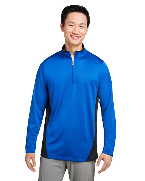 Harriton - Men's Flash Snag Protection Plus IL Colorblock Quarter-Zip Pullover - M786