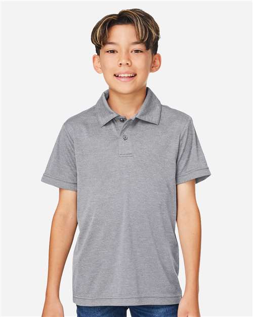 Team 365 - Youth Zone Sonic Heather Performance Polo - TT51HY