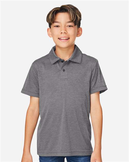 Team 365 - Youth Zone Sonic Heather Performance Polo - TT51HY
