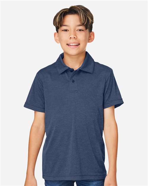 Team 365 - Youth Zone Sonic Heather Performance Polo - TT51HY