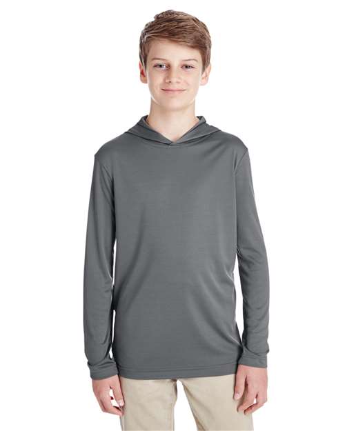 Team 365 - Youth Zone Performance Hooded Long Sleeve T-Shirt - TT41Y