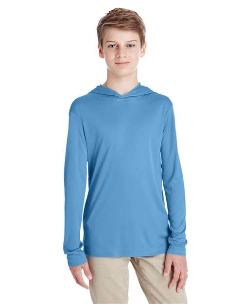 Team 365 - Youth Zone Performance Hooded Long Sleeve T-Shirt - TT41Y