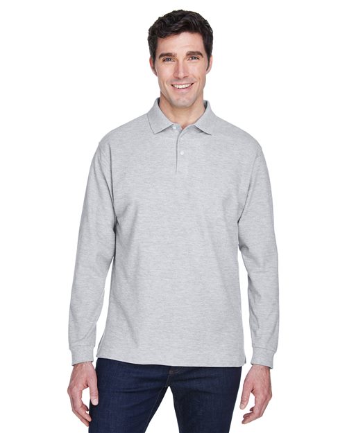 Devon & Jones - Men's Pima Piqué Long Sleeve Polo - D110