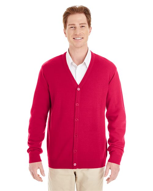 Harriton - Men's Pilbloc™ V-Neck Button Cardigan Sweater - M425