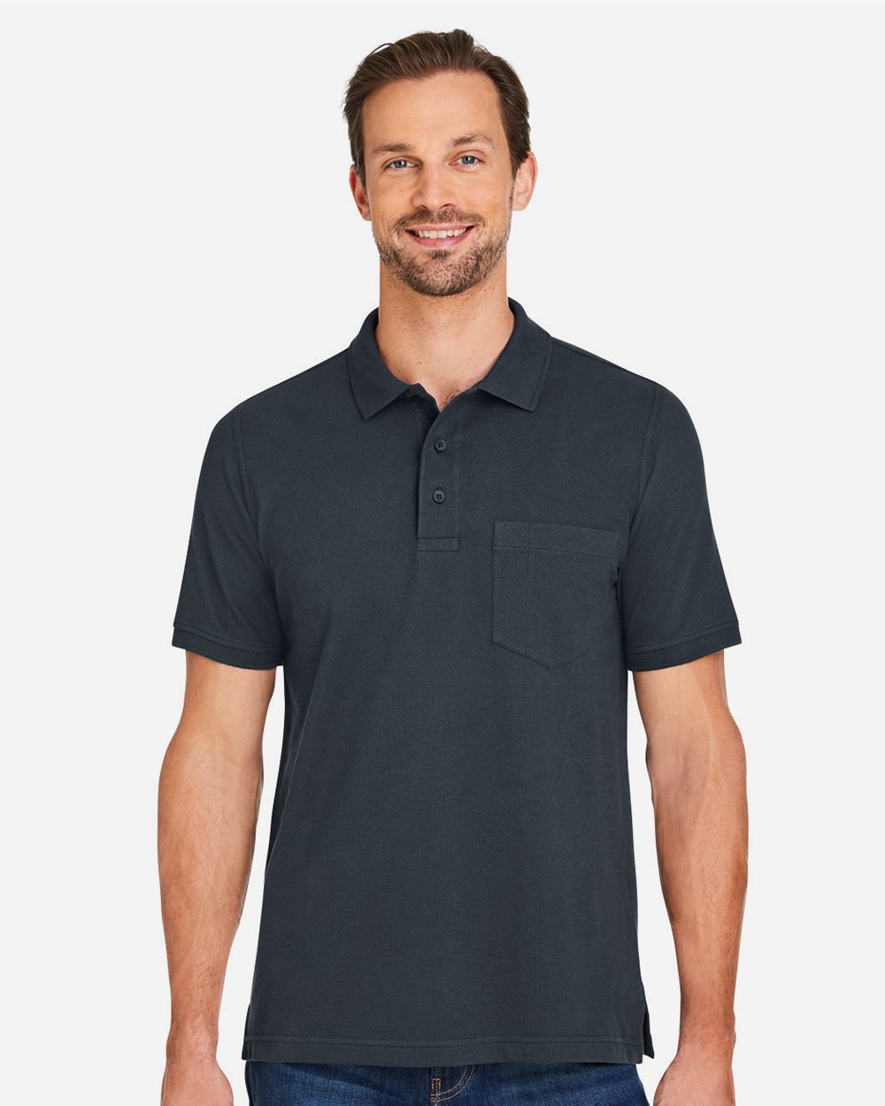 Harriton - Men's Valiant Cotton Snag Protect Pocket Polo - M205P
