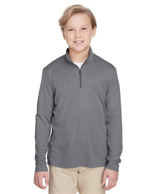 Team 365 - Youth Zone Sonic Heather Performance Quarter-Zip Pullolver - TT31HY