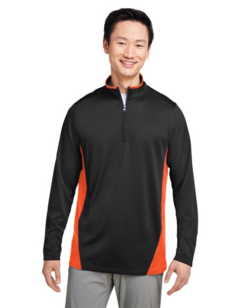 Harriton - Men's Flash Snag Protection Plus IL Colorblock Quarter-Zip Pullover - M786
