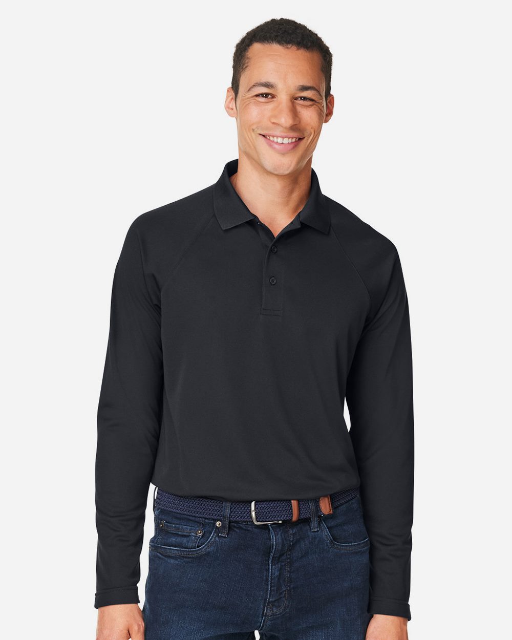 Harriton - Men's Charge Snag and Soil Protect Long Sleeve Polo - M208L
