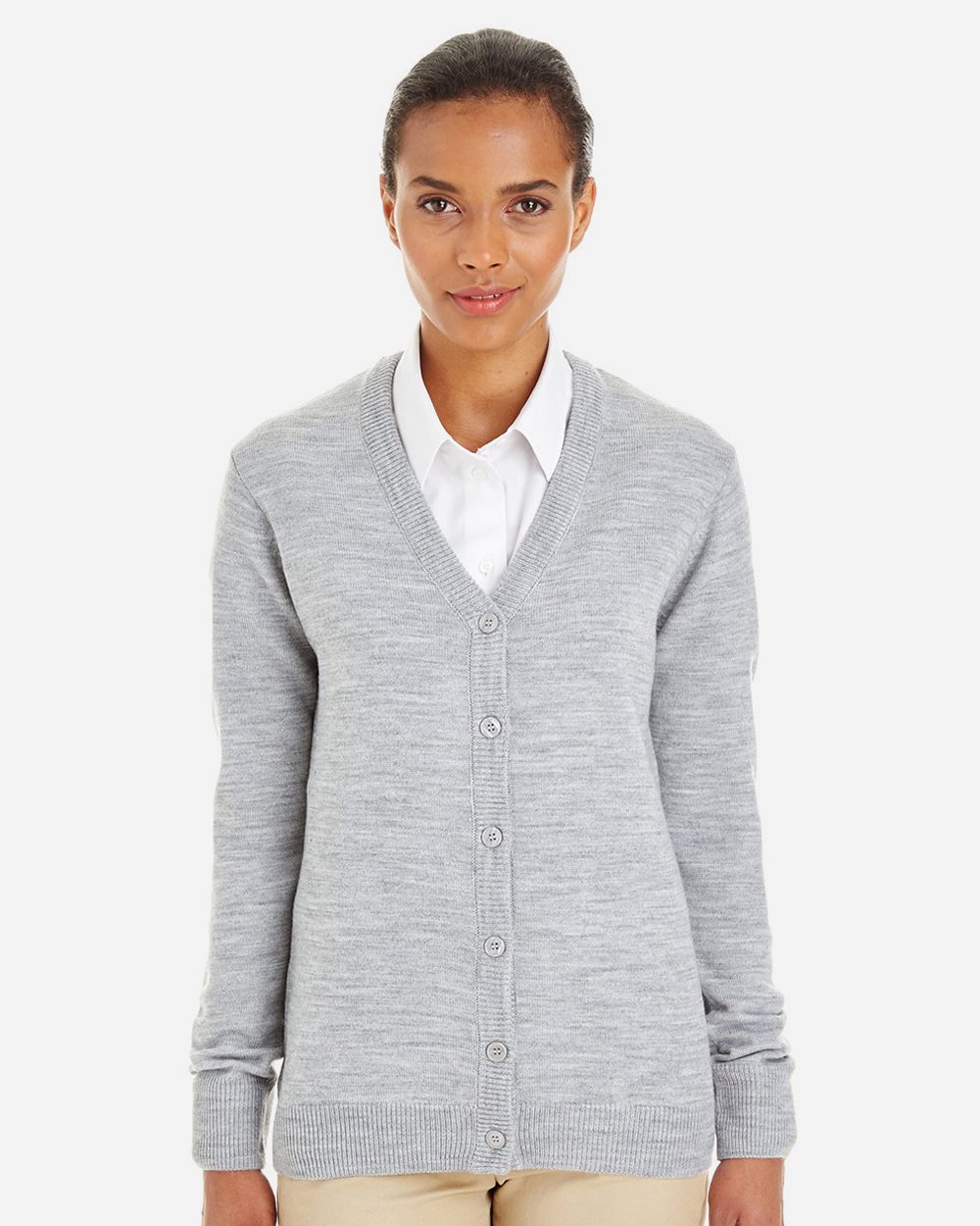 Harriton - Women's Pilbloc V-Neck Button Cardigan Sweater - M425W