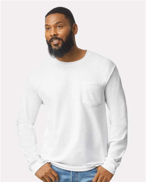 Gildan - Unisex Ultra Cotton® Long Sleeve Pocket T-Shirt - 2410