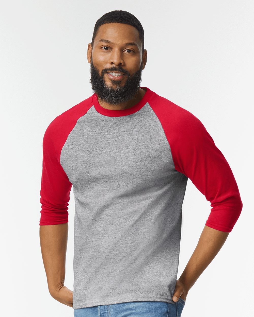Gildan - Unisex Heavy Cotton™ Raglan Three-Quarter Sleeve T-Shirt - 5700