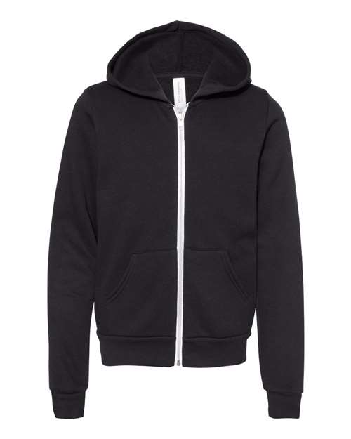 BELLA + CANVAS - Youth Sponge Fleece Full-Zip Hoodie Sweatshirt - 3739Y