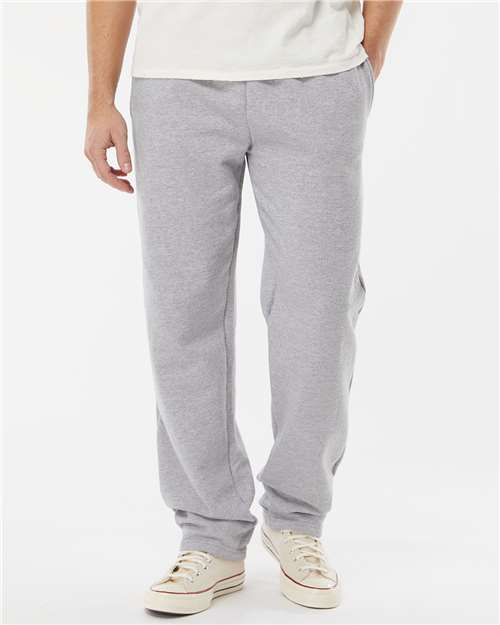 King Fashion - Pocketed Open Bottom Sweatpants - KF9022