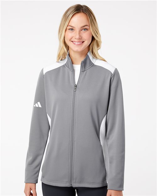 Adidas - Women's Textured Mixed Media Full-Zip Jacket - A529