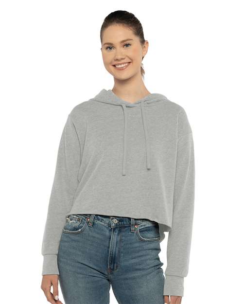 Next Level - Women's Laguna Sueded Raw Edge Crop Hoodie - 9384