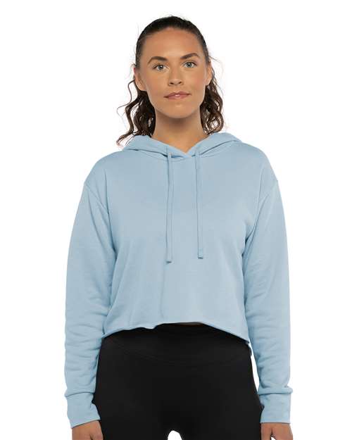 Next Level - Women's Laguna Sueded Raw Edge Crop Hoodie - 9384