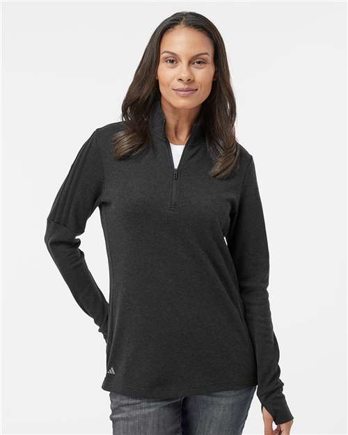 Adidas - Women's 3-Stripes Quarter-Zip Sweater - A555