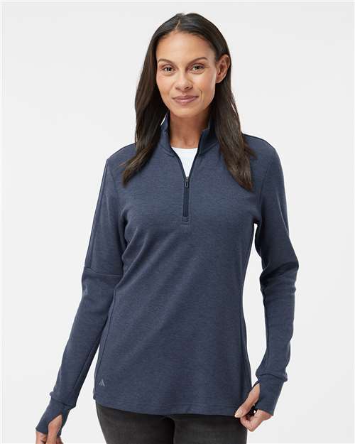 Adidas - Women's 3-Stripes Quarter-Zip Sweater - A555