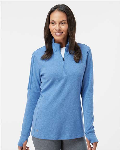 Adidas - Women's 3-Stripes Quarter-Zip Sweater - A555