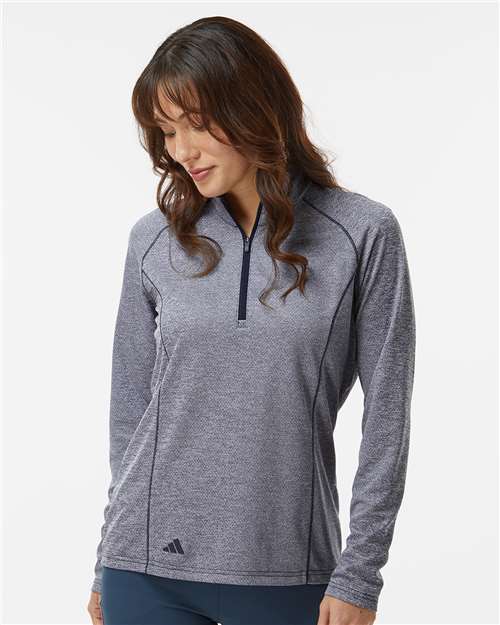 Adidas - Women's Space Dyed Quarter-Zip Pullover - A594