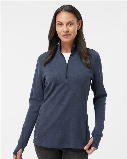 Adidas - Women's 3-Stripes Quarter-Zip Sweater - A555