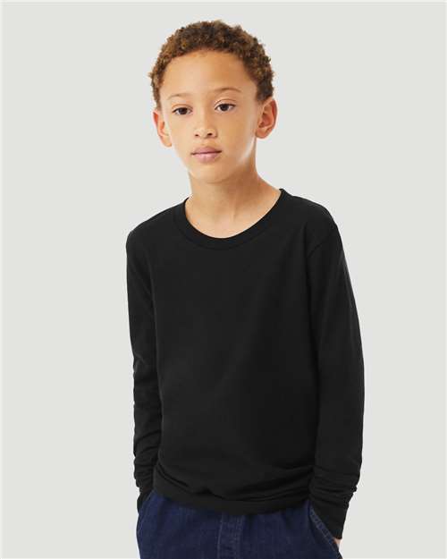 BELLA + CANVAS - Youth Heather CVC Long Sleeve Tee - 3501YCVC