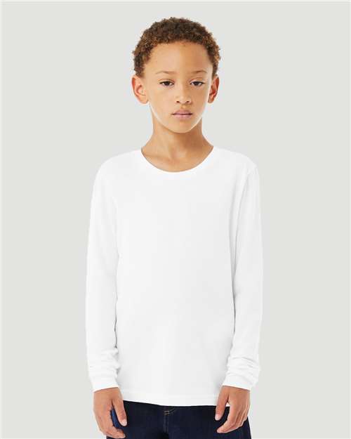 BELLA + CANVAS - Youth Heather CVC Long Sleeve Tee - 3501YCVC