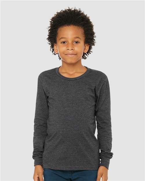 BELLA + CANVAS - Youth Heather CVC Long Sleeve Tee - 3501YCVC