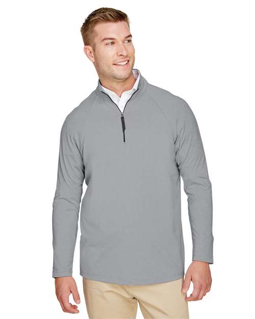 Devon & Jones - CrownLux Performance® Clubhouse Micro-Stripe Quarter-Zip Pullover - DG480