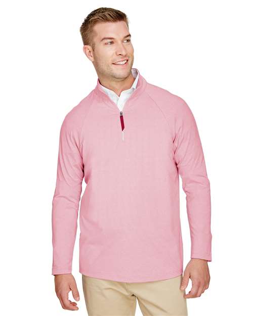 Devon & Jones - CrownLux Performance® Clubhouse Micro-Stripe Quarter-Zip Pullover - DG480